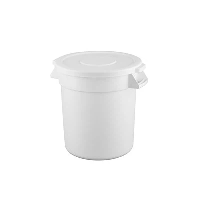 Albă rotundă din plastic în stil american coș de gunoi